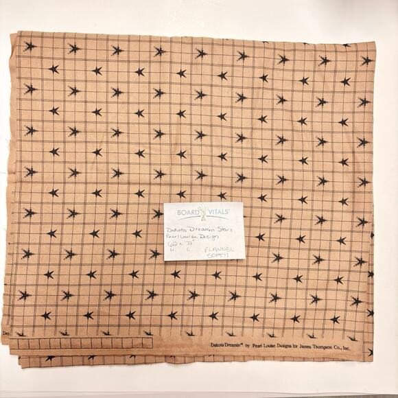 Dakota Dreamin Flannel Fabric by Pearl Louise for James Thompson Quilting Stars - Picture 1 of 2